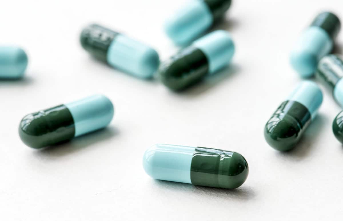 blue and green pills